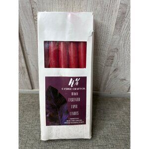 10" Unscented Red Taper Candles By Candle Craft Co. Box of 10